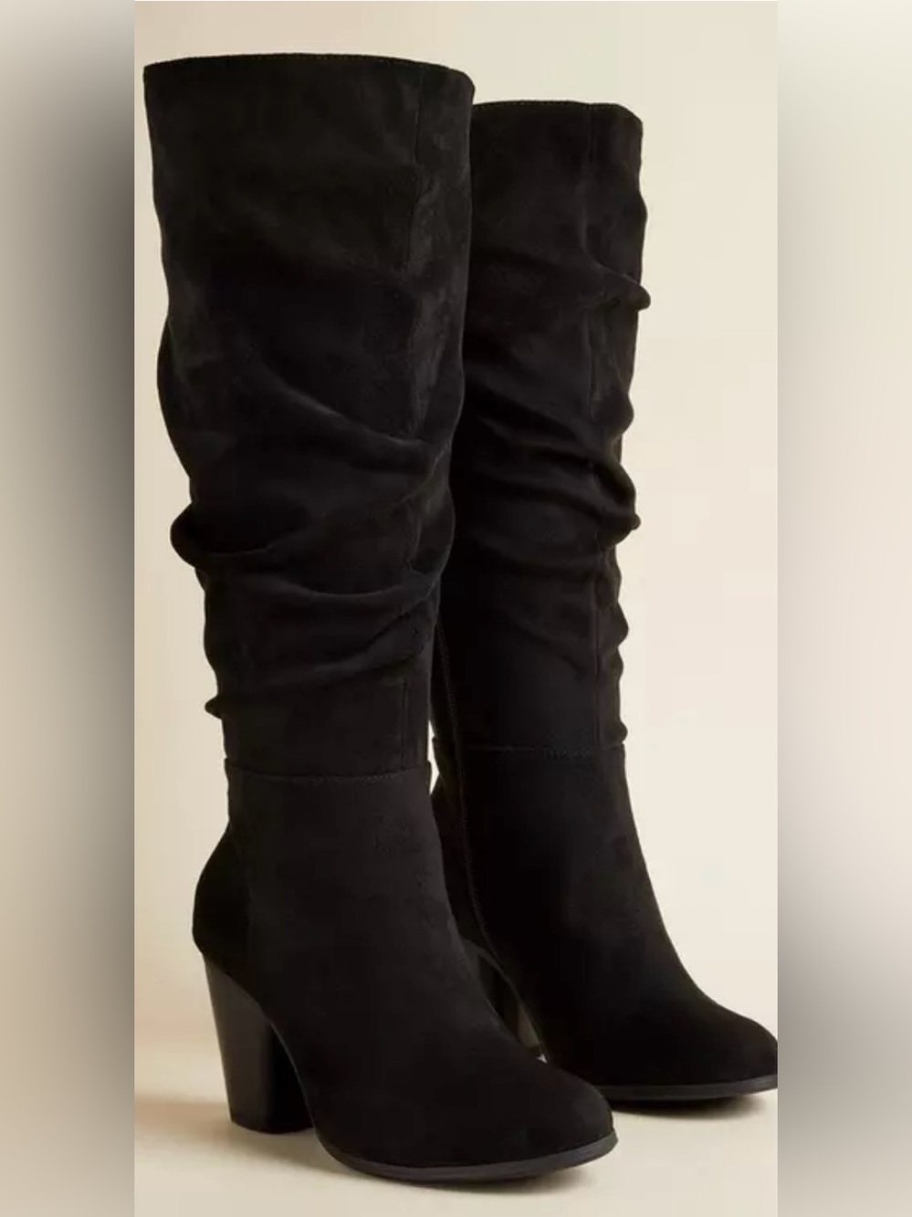 🖤 WIDE CALF SEXY NWT TORRID Black Knee-high Suede Boots! Curvy approved